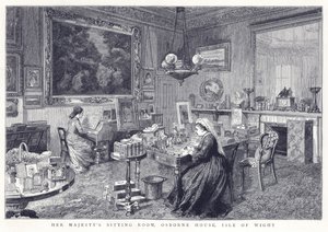 Das Wohnzimmer Ihrer Majestät, Osborne House, Isle of Wight von English School