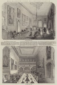 Hendes Majestæts besøg på Arundel Castle (gravering) af English School