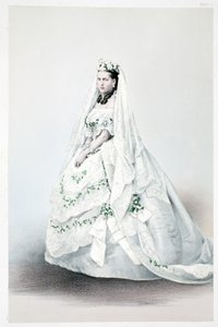 Hendes Kongelige Højhed Prinsesse Alexandra Caroline af Danmark, fra A Memorial of the Marriage of Edward VII and Alexandra of Denmark, pub. 1864 af English School