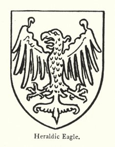 Heraldic Eagle (gravering) af English School