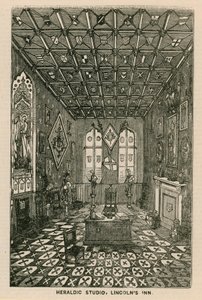 Heraldic Studio, Lincolns Inn, London af English School