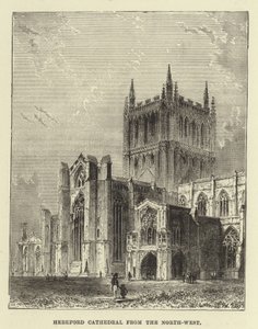 Hereford Cathedral fra nordvest af English School
