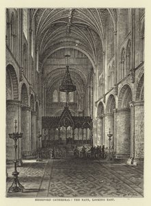 Hereford Cathedral, skibet, med udsigt mod øst af English School