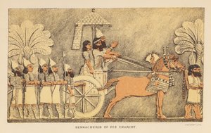 Herodot: Sanherib in seinem Wagen von English School