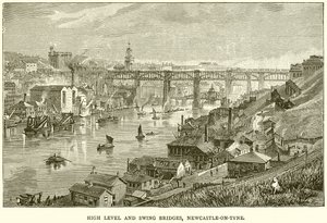High Level and Swing Bridges, Newcastle-on-Tyne af English School