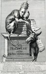 Hans Hellighed og Hans Premierminister, 1729 af English School