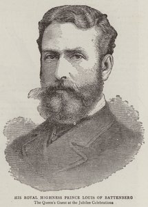 Hans Kongelige Højhed Prins Louis af Battenberg (stik) af English School