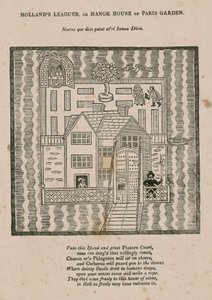 Hollands Leaguer eller Manor House of Paris Garden, London af English School