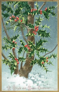 Holly Tree, julekort af English School