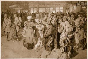 Hjemme på orlov: Efter ankomsten af skyttegravsspecial ved endestationen i London, 1914-19 af English School