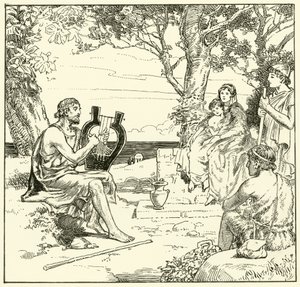 Homer (blæk på papir) af English School