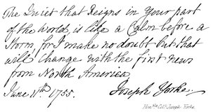 Honble Coll Joseph Yorke af English School