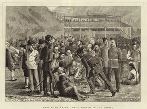 Hong Kong Races i 1876 af English School
