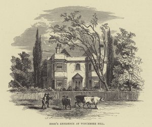 Hoods bolig ved Winchmore Hill (gravering) af English School