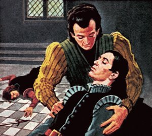 Horatio med den døende Hamlet af English School