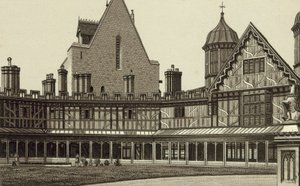 Horseshoe Cloisters, Windsor Castle (litografi) af English School