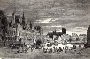 Hotel de Ville, Paris, 1847 af English School