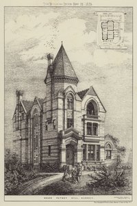 Hus Putney Hill, Surrey (gravering) af English School