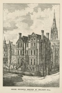 Hus for nylig opført ved Balham Hill af English School