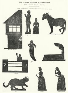 Sådan laver og arbejder du et Galanty Show, af J Sachs og Eustace J C Baird (gravering) af English School