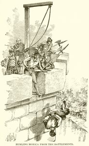 Hurling Moxica fra Battlements af English School