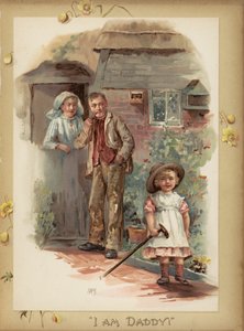 Jeg er far! (chromolitho) af English School