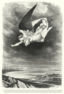 Jeg så en anden engel flyve midt i himlen, Åbenbaring XIV, 6, 7 (gravering) af English School