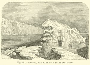 Iceberg, and part of a Polar ice field  af English School