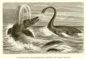Ichthyosaurus og Plesiosaurus, Oolitisk og Liassic System af English School