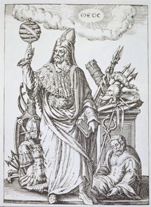 Ideel figur af Hermes Trismegistus, kopi af illustration fra The Divination and Magical Sights af Jean-Jacques Boissard, 1605, udgivet sent i det 19. århundrede af English School
