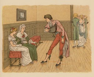 Illustration til Dreams, Dances, and Disappointments (farvelitografi) af English School