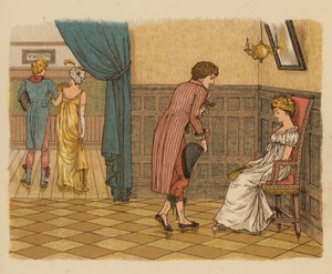 Illustration til Dreams, Dances, and Disappointments (farvelitografi) af English School