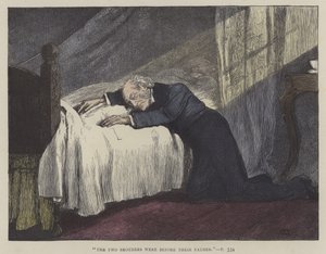 Illustration til Lille Dorrit (farvet gravering) af English School