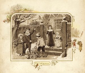 Illustration til julemandens komme af English School