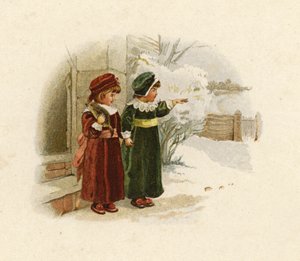 Illustration til julemandens komme af English School