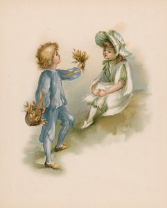 Illustration til The Language of Flowers (chromolitho) af English School