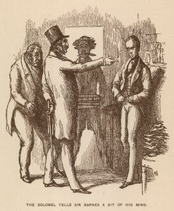 Illustration til The Newcomes af Thackeray (litho) af English School