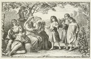 Illustration til The Pilgrims Progress af John Bunyan af English School