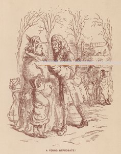 Illustration til The Virginians af Thackeray (litho) af English School