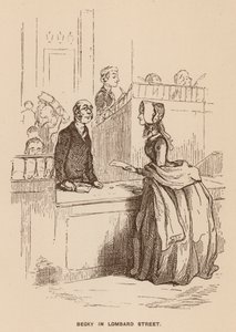 Illustration til Vanity Fair af Thackeray (litografi) af English School