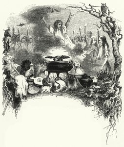 Illustration til balletten, La Sylphide (gravering) af English School