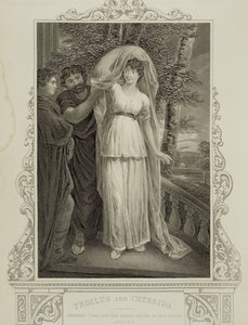 Illustration fra Troilus og Cressida, Act III, Scene 2, af William Shakespeare (1564-1616) af English School