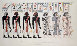 Illustration fra Kongernes Grave i Theben, opdaget af G. Belzoni, trykt udgivet 1820 af English School