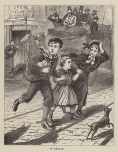 In Danger (engraving) af English School