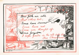 Im Roten, Im Schwarzen, Weihnachtskarte von English School