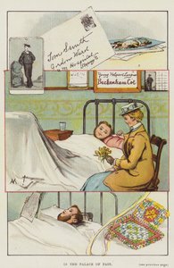 I Smertepaladset (farve litho) af English School