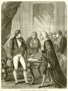 Indsættelse af prinsen af Wales som regent af English School
