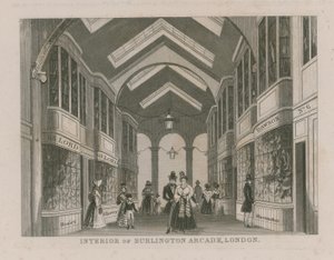 Interiør af Burlington Arcade af English School