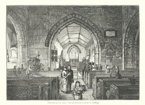 Interiør i den gamle Beckenham-kirke af English School