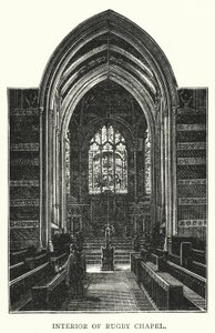 Interiør af Rugby Chapel (gravering) af English School